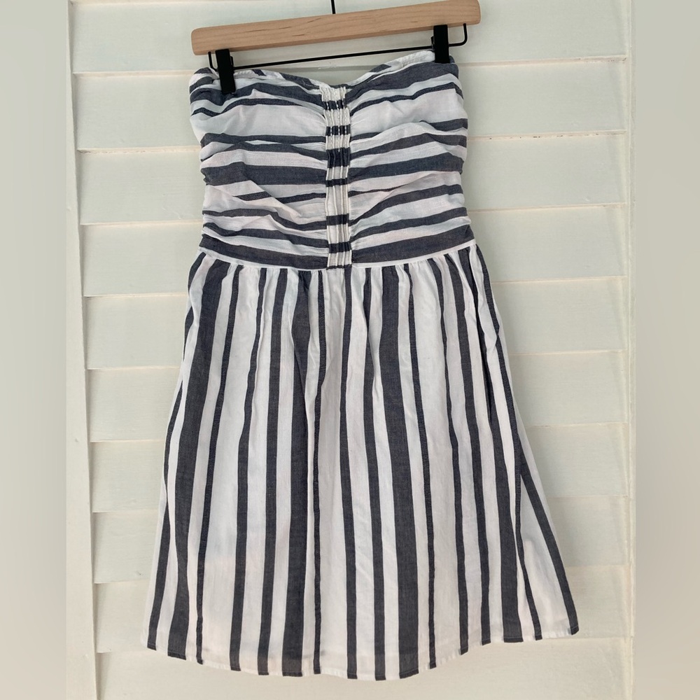 GAP Factory | Cotton Strapless Striped Dress Size Medium